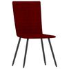 vidaXL Chaises &agrave; manger lot de 4 rouge bordeaux velours