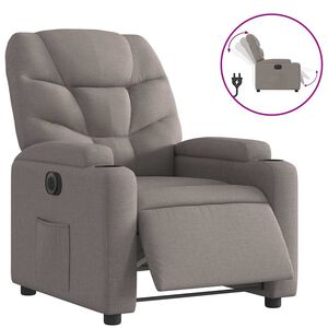 vidaXL Fauteuil inclinable &eacute;lectrique Taupe Tissu