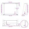 vidaXL Pieds de table basse en U 2 pi&egrave;ces Noir 70 x (42-43) cm Acier