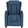 vidaXL Fauteuil de massage Bleu Tissu