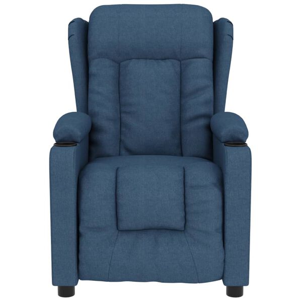 vidaXL Fauteuil de massage Bleu Tissu