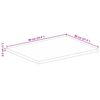 vidaXL Dessus de table 90x80x2,5 cm rectangulaire bois massif r&eacute;cup&eacute;r&eacute;