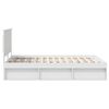 vidaXL Cadre de lit avec t&ecirc;te de lit Blanc 140 x 190 cm Pin massif