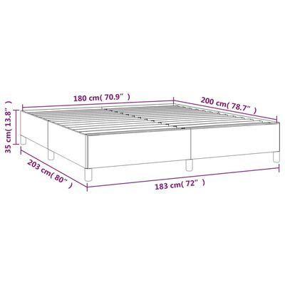 vidaXL Cadre de lit sans matelas crème 180x200 cm tissu