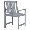 vidaXL Chaises de jardin et coussins lot de 6 Bois acacia massif Gris