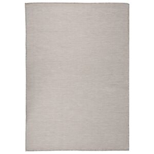 vidaXL Tapis &agrave; tissage plat d'ext&eacute;rieur 140x200 cm gris clair