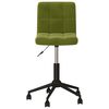 vidaXL Chaise pivotante de salle &agrave; manger Vert clair Velours