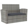 vidaXL Salon de jardin 16 pcs avec coussins R&eacute;sine tress&eacute;e Gris