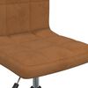vidaXL Chaise pivotante de salle &agrave; manger Marron Velours