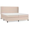 vidaXL Sommier &agrave; lattes de lit avec matelas Cappuccino 200x200 cm