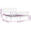 vidaXL Cadre de lit sans matelas blanc bois massif de pin