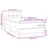 vidaXL Sommier &agrave; lattes de lit et matelas et LED gris clair 90x220 cm velours