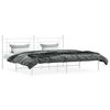 vidaXL Cadre de lit m&eacute;tal sans matelas et t&ecirc;te de lit blanc 193x203 cm