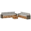 vidaXL Ensembles de canap&eacute;s avec coussin 9 pcs Bois d'Acacia Massif