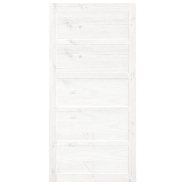vidaXL Porte de grange Blanc 100x1,8x204,5 cm Bois massif de pin