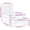 vidaXL Sommier &agrave; lattes de lit avec matelas Rose 100x200 cm Velours