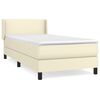 vidaXL Sommier &agrave; lattes de lit avec matelas Cr&egrave;me 80x200 cm Similicuir