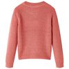 Pull-over tricot&eacute; pour enfants rose moyen 104