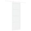vidaXL Porte coulissante Blanc 83 x 232 cm Pin massif