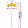 vidaXL Parasol balinais Jaune 95 x 95 x 260 cm