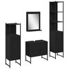vidaXL Ensemble de mobilier de salle de bain 4 pc Noir