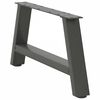 vidaXL Pieds de table basse en forme de A, 2 pi&egrave;ces, anthracite, 60 x (30-31) cm, acier