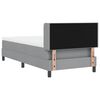vidaXL Lit &agrave; ressorts avec matelas Gris clair 200 x 90 cm Polyester