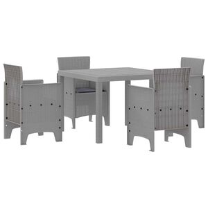 vidaXL Ensemble de salle &agrave; manger pour jardin 5 pcs Gris clair