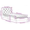 vidaXL Lit avec matelas marron fonc&eacute; 90x200 cm tissu