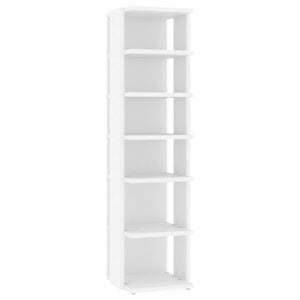 vidaXL Armoire &agrave; chaussures Blanc 27,5x27x102 cm Bois d'ing&eacute;nierie