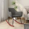 vidaXL Chaise &agrave; bascule Gris fonc&eacute; Velours