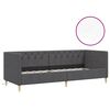 vidaXL Lit avec matelas et USB Gris fonc&eacute; Tissu 90x200 cm