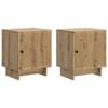 vidaXL Cabinet de chevet 2 pcs Ch&ecirc;ne artisanal 43 x 34,5 x 50 cm