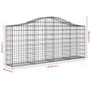vidaXL Paniers &agrave; gabions arqu&eacute;s 13 pcs 200x30x80/100 cm Fer galvanis&eacute;
