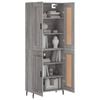 vidaXL Buffet haut Sonoma gris 69,5x34x180 cm Bois d'ing&eacute;nierie