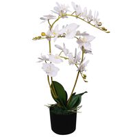 vidaXL Plante artificielle avec pot Orchidée 65 cm Blanc