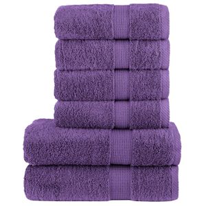 vidaXL Ensemble de serviettes de qualit&eacute; sup&eacute;rieure SOLUND 6pcs violet