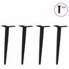 vidaXL Pieds de table basse coniques 4 pièces Noir 42-43 cm Acier