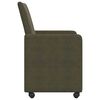 vidaXL Chaises de Salle &agrave; Manger avec Roues 2 pcs Vert arm&eacute;e