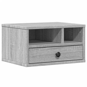vidaXL Support d'imprimante sonoma gris 40x32x22,5cm bois d'ing&eacute;nierie