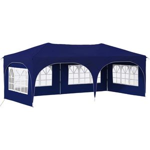 vidaXL Tente de f&ecirc;te pop-up 575 x 288 x 245 cm Bleu Tissu Oxford