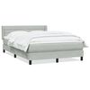 vidaXL Sommier &agrave; lattes de lit et matelas gris clair 160x210cm velours