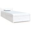 vidaXL Cadre de lit sans matelas avec tiroirs blanc