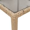 vidaXL Ensemble &agrave; manger de jardin et coussins 5 pcs beige rotin verre