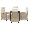 vidaXL Ensemble de salle &agrave; manger pour jardin 5 pcs Beige polyrotin