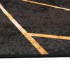 vidaXL Tapis lavable noir et dor&eacute; 80x150 cm antid&eacute;rapant