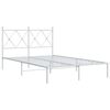 vidaXL Cadre de lit m&eacute;tal sans matelas et t&ecirc;te de lit blanc 120x190 cm