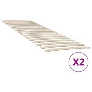 vidaXL Lattes de rechange pour sommier avec 34 lattes 2 pcs 70x200 cm