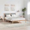vidaXL Cadre de lit Gris clair 135 x 190 cm Pin massif