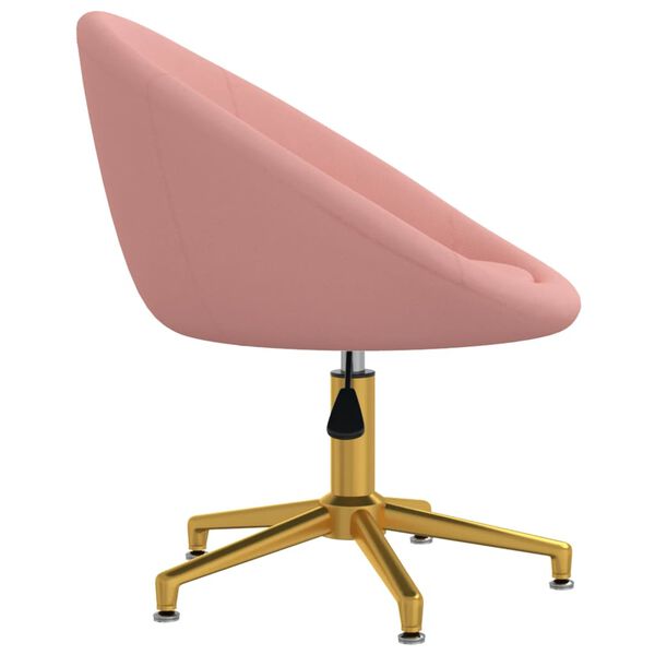 vidaXL Chaises &agrave; manger lot de 2 rose velours